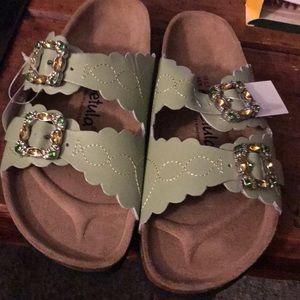 Birkenstock Betula Scallop style light green